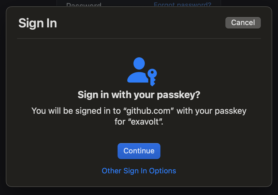 Passkey in action